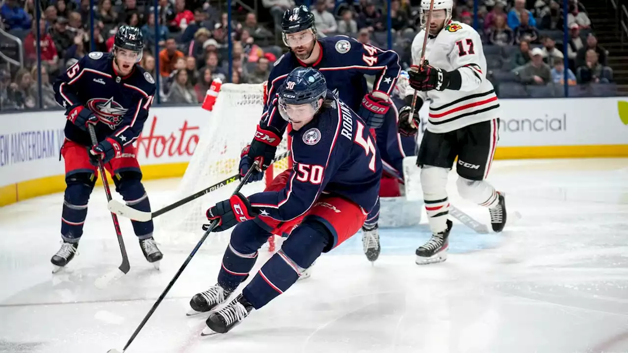 Columbus Blue Jackets top Chicago Blackhawks to end seven-game losing streak