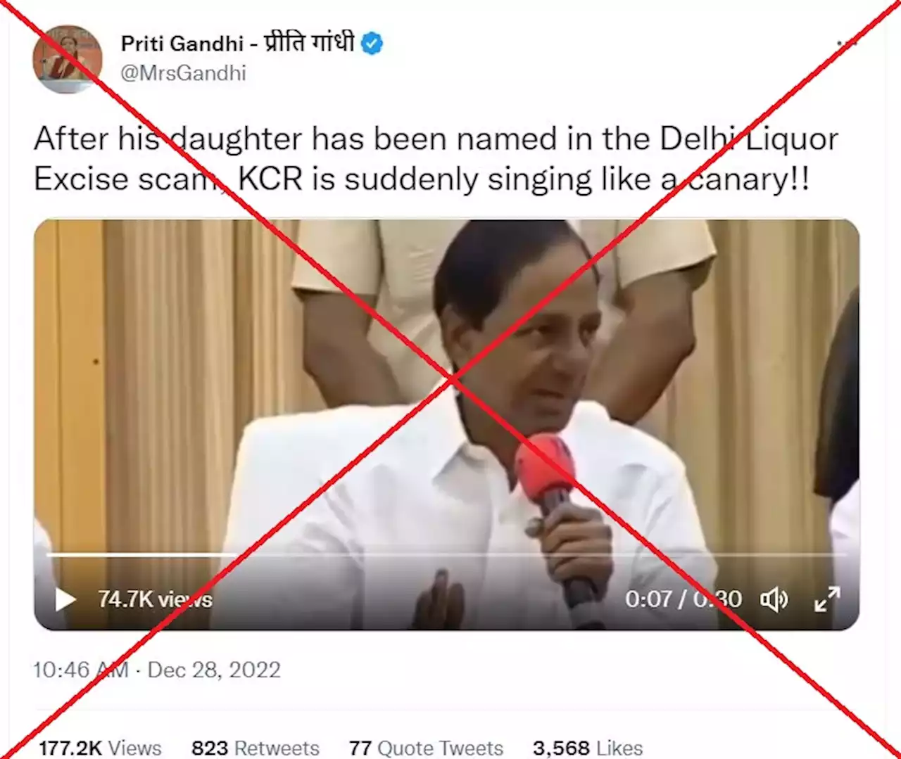 Old video of Indian minister praising Modi falsely linked to daughter's questioning in liquor scam