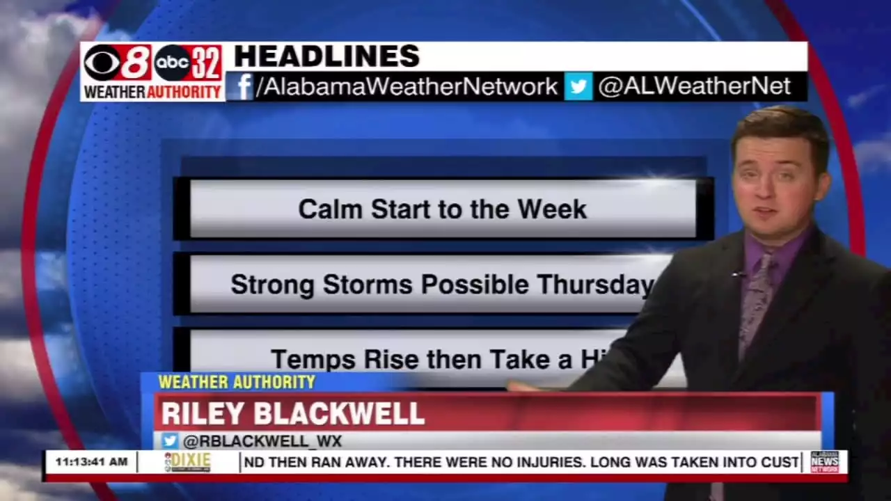 Clouds Moving In; Strong Storms Thursday - Alabama News