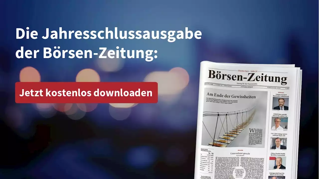 Die Jahresschlussausgabe 2022 der Börsen-Zeitung