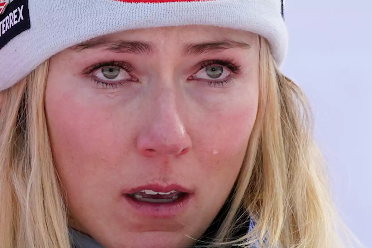 Shiffrin shows her emotions after matching Vonn's record | The Associated Press