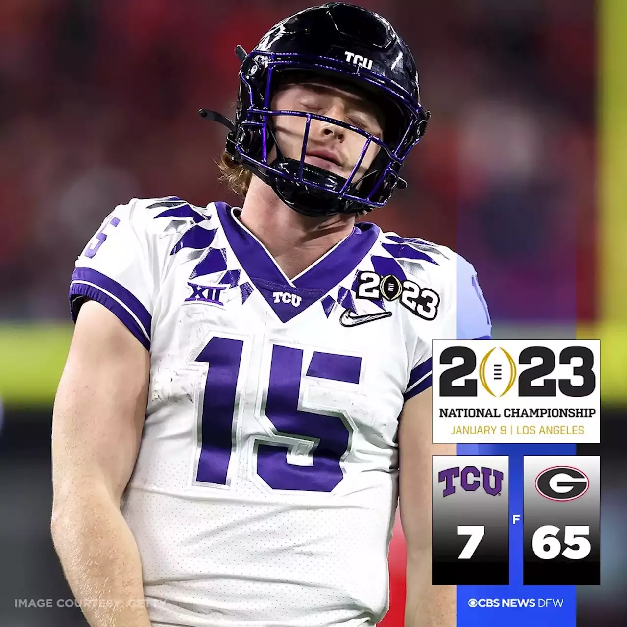 Georgia Bulldogs crush the Texas Christian University Horned Frogs