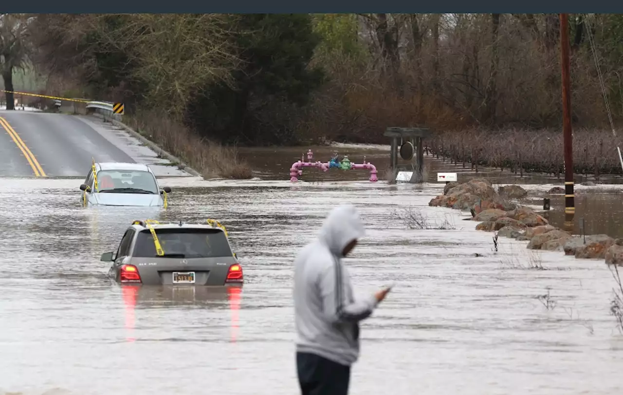 Stormy Monday: Flash Flood Warning Extended to All Of L.A. County; 101 Closed In Places, Sinkhole Swallows Cars, Trapping Two People – Update