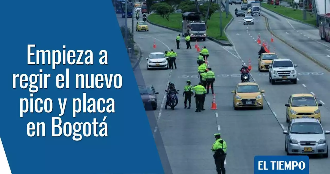 Nuevo pico y placa en Bogotá: así rige la medida desde este martes 10 de enero