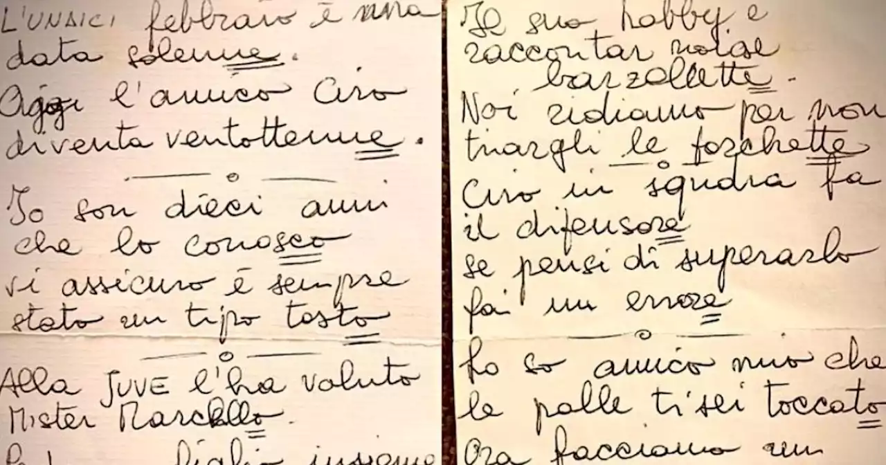 Ciro Ferrara pubblica un vecchio biglietto scritto da Vialli: 'Fa troppo male' - Il Fatto Quotidiano