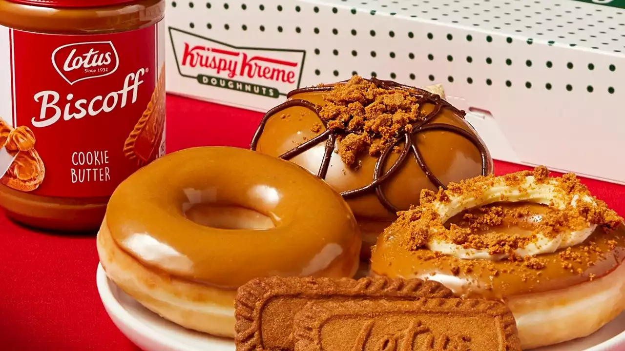 Krispy Kreme's new Biscoff doughnuts now arriving in U.S. for the first time ever