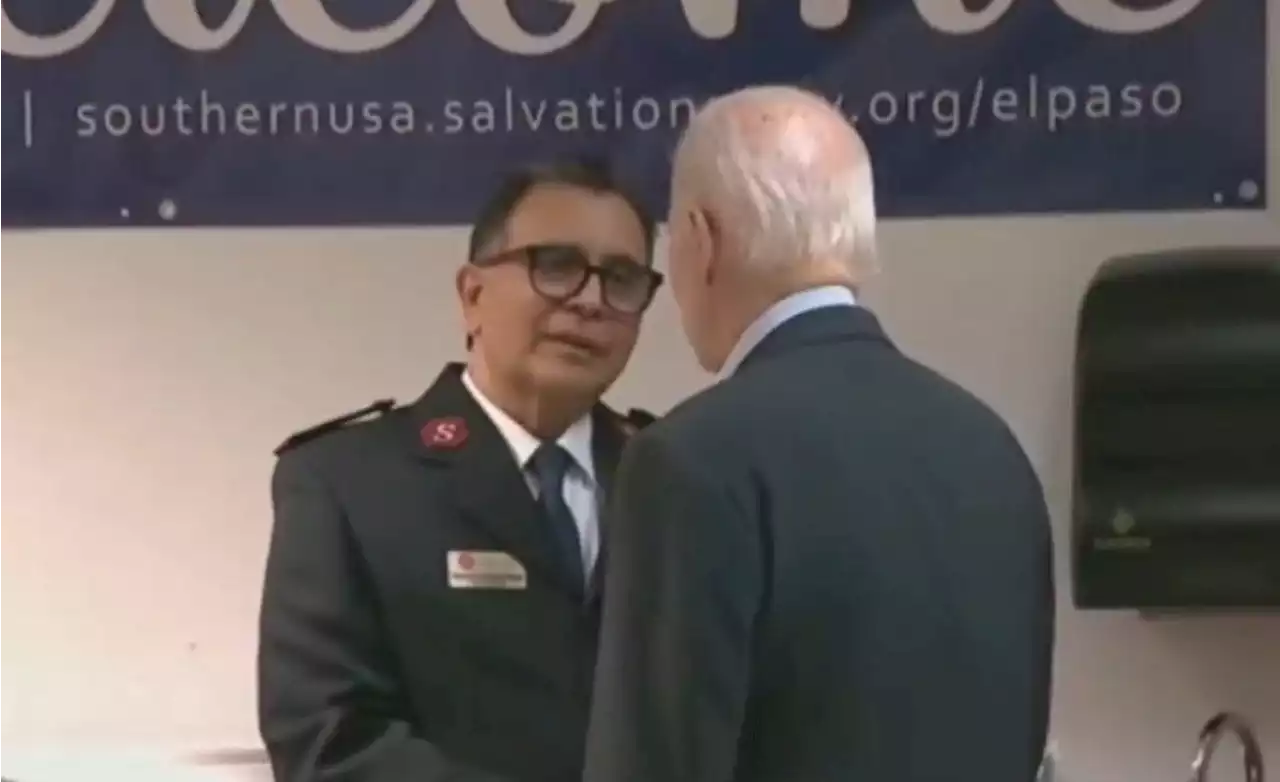 Biden caught on camera apparently mistaking Salvation Army for Secret Service during El Paso trip