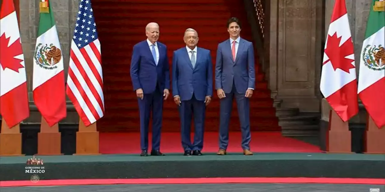 Recibe AMLO en Palacio Nacional a Joe Biden y Justin Trudeau