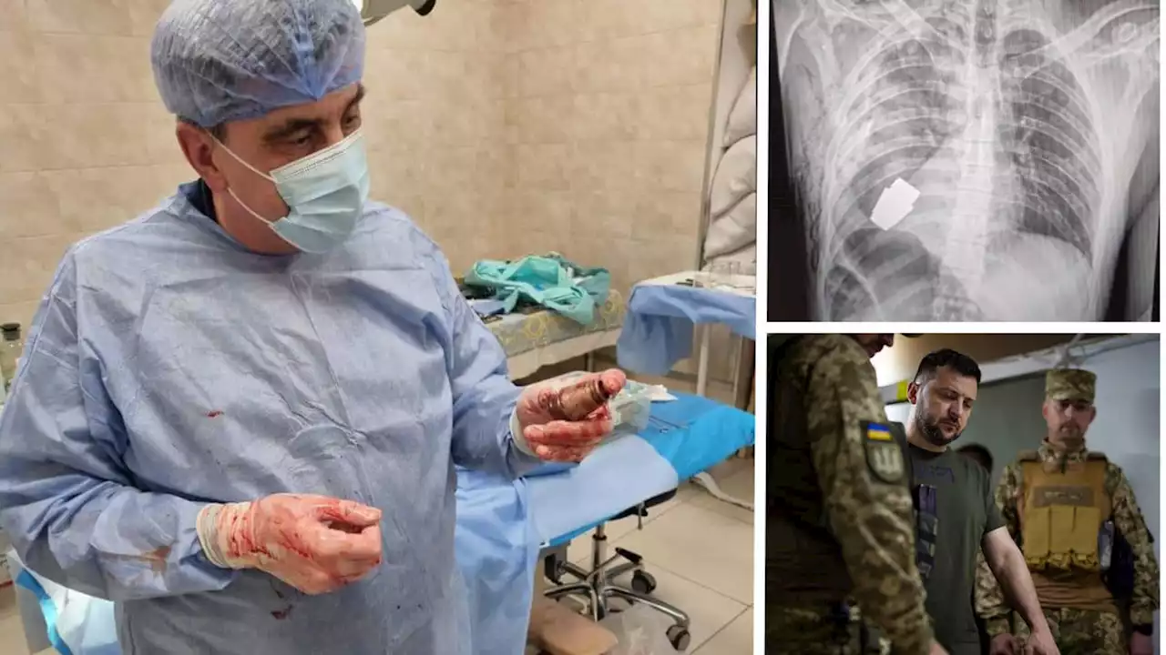 Surgeon removes live grenade from Ukrainian soldier's chest as Russia ramps up offensive on salt-mining town of Soledar