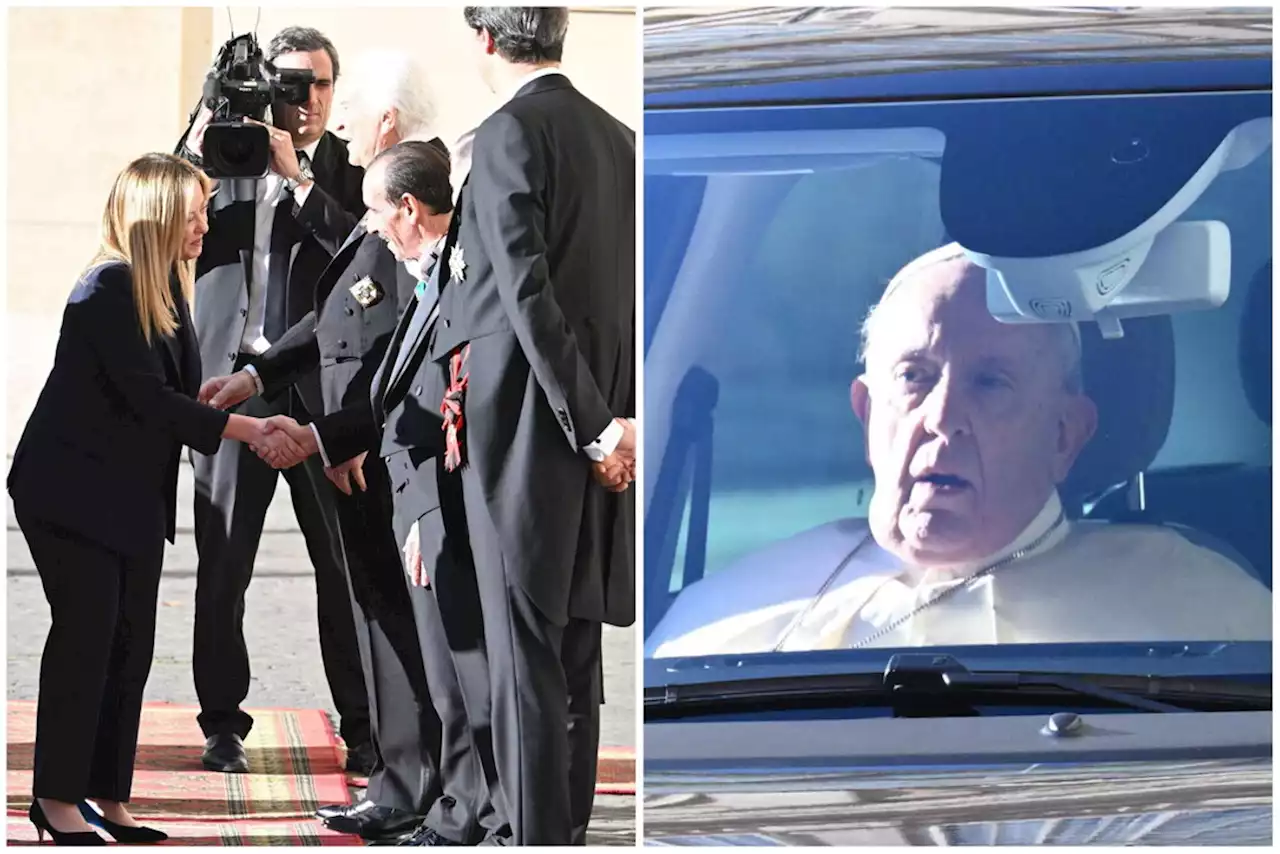 Giorgia Meloni con la sua famiglia incontra Papa Francesco