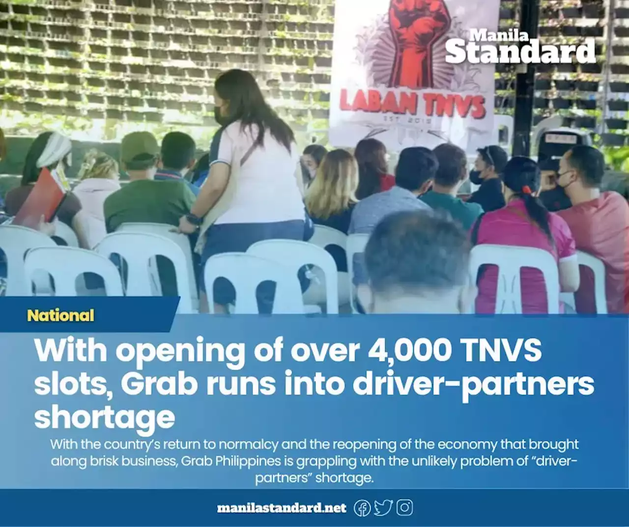 With opening of over 4,000 TNVS slots, Grab runs into driver-partners shortage