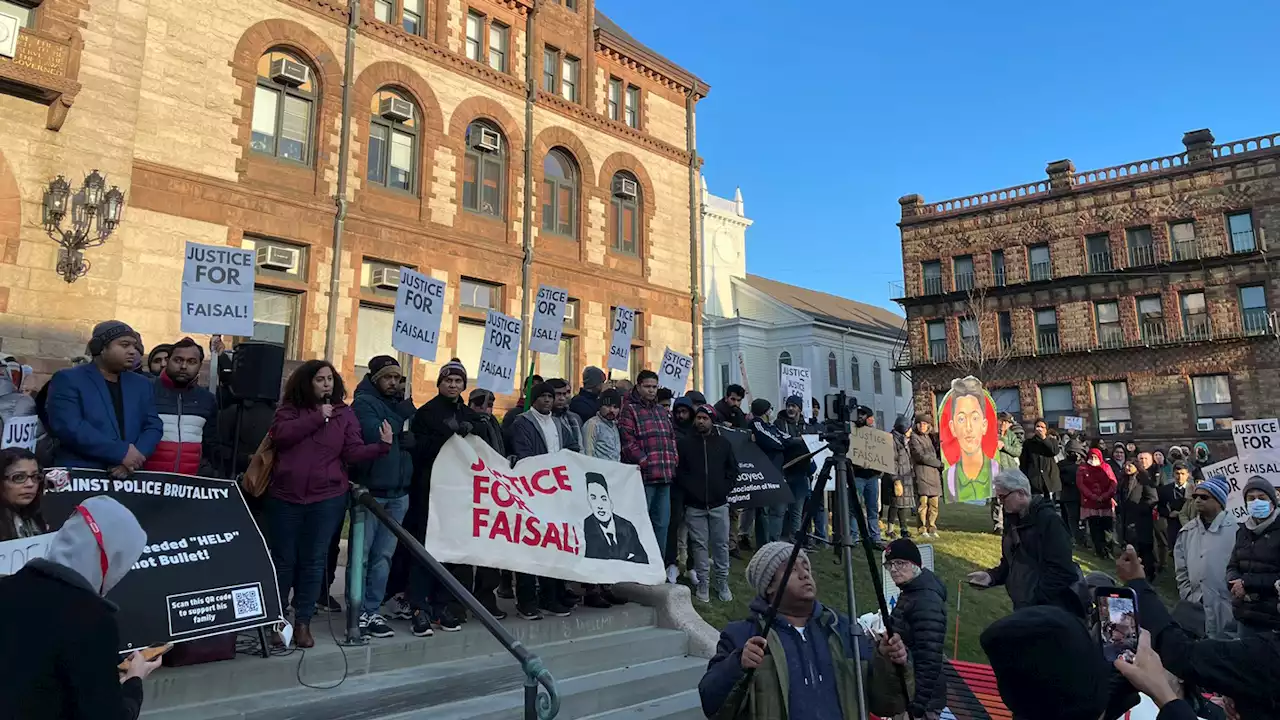 Rally Held Demanding Justice in Police Shooting of Man With Knife in Cambridge