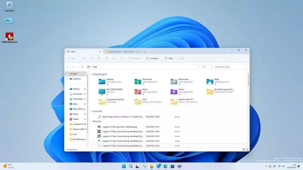 Windows 11: Bekommt der Datei-Explorer bald eine neue Startseite?