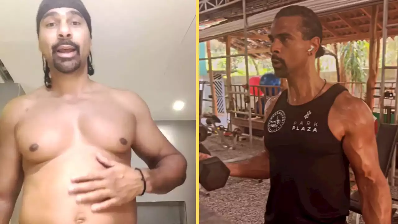 David Haye looks shredded as he completes nine week body transformation