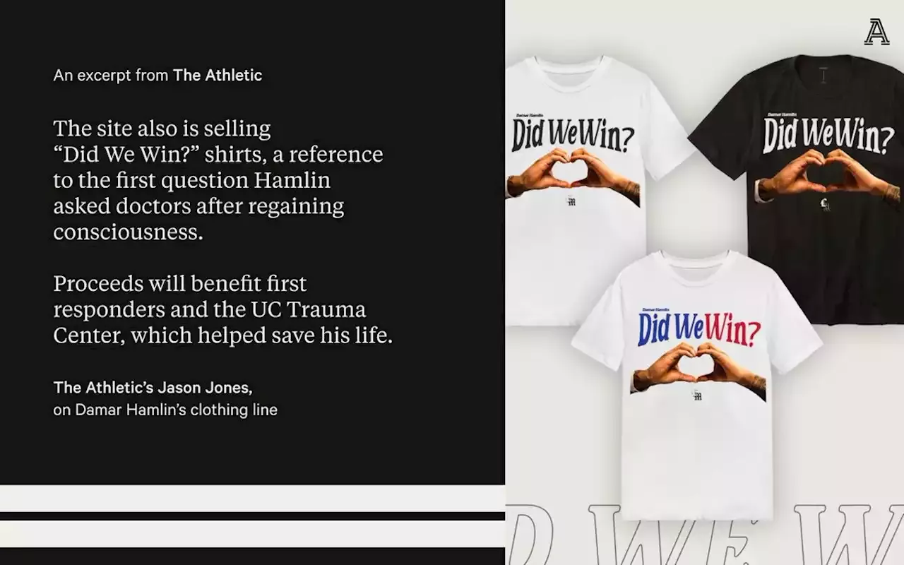 Damar Hamlin selling 'Did We Win?' t-shirts, proceeds benefit first  responders