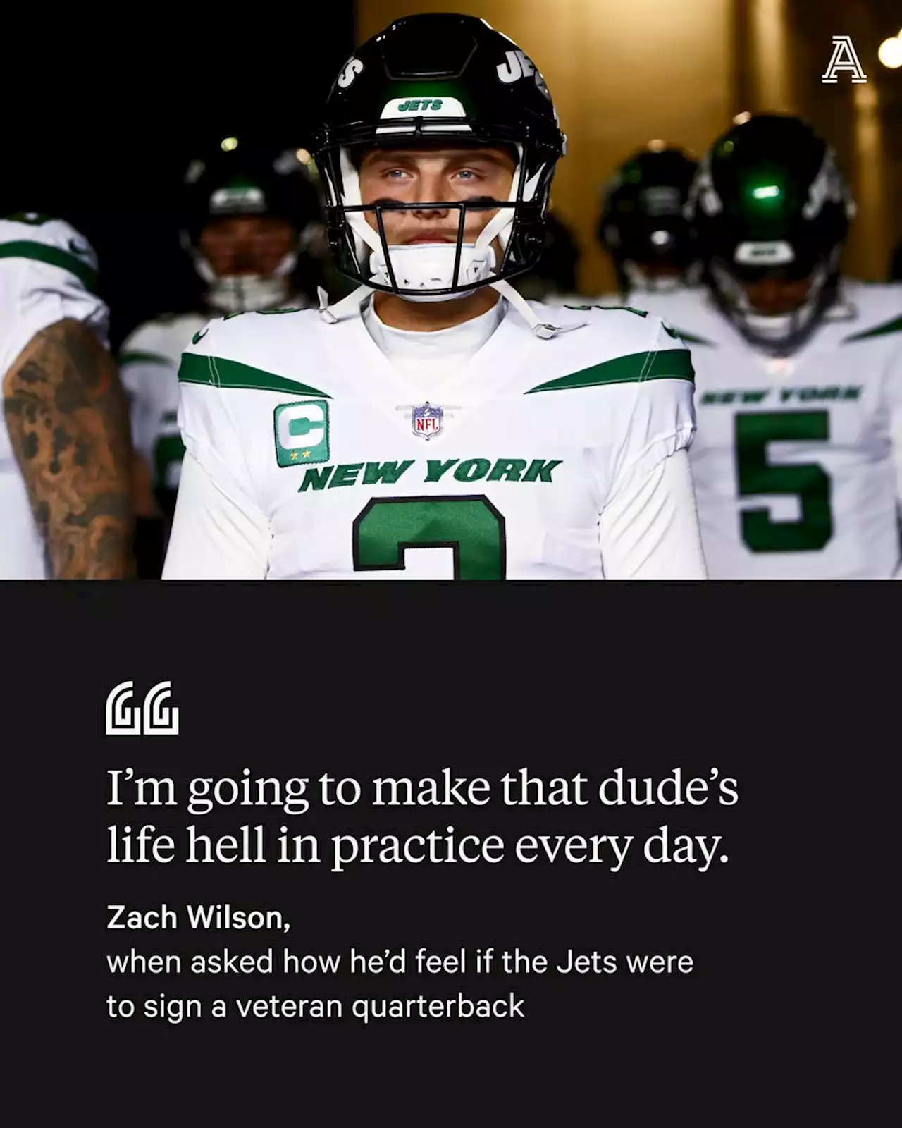 Jets' Wilson says 'life hell in practice' for QBs competing for job