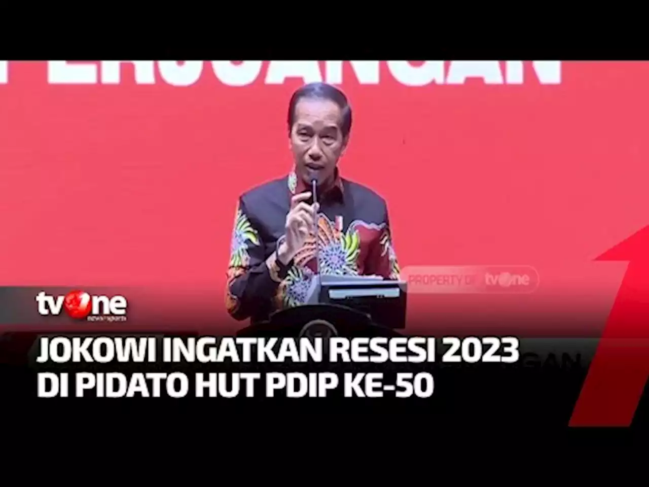 Sambutan Presiden Joko Widodo di HUT Ke-50 PDI Perjuangan - tvOne