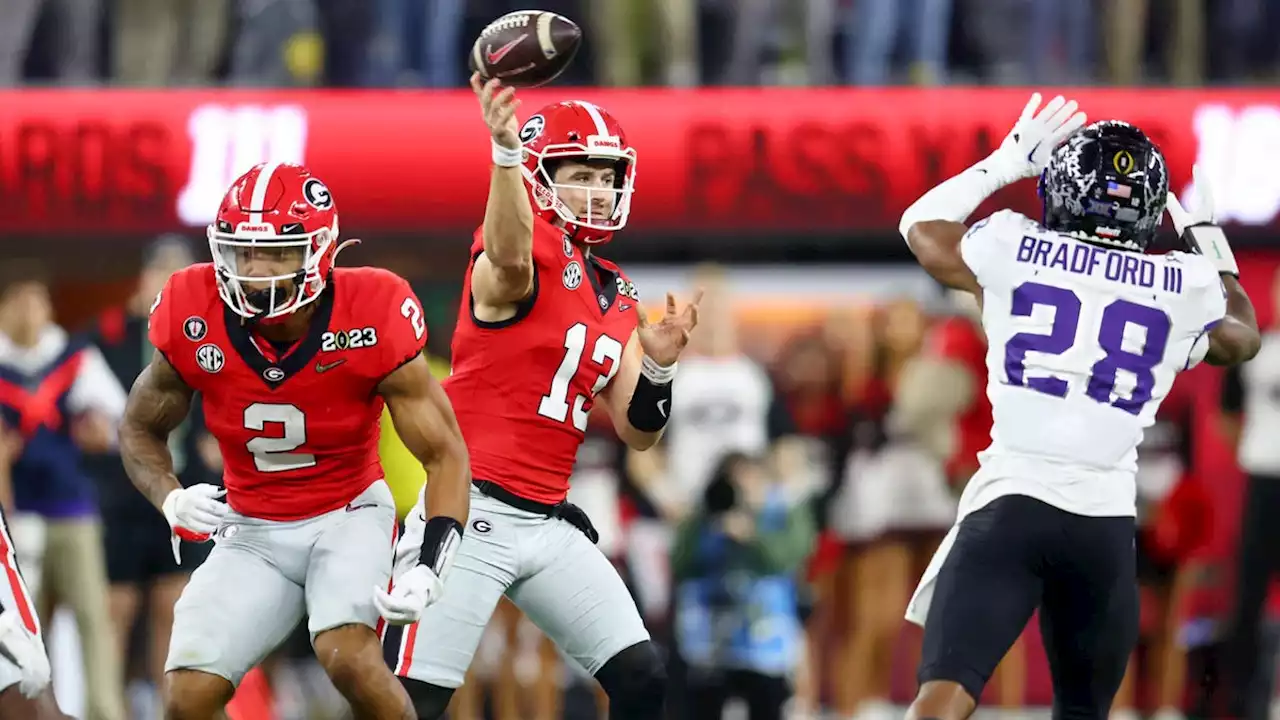 Georgia vs. TCU live updates: Georgia closes in on title with to 59-7 leads