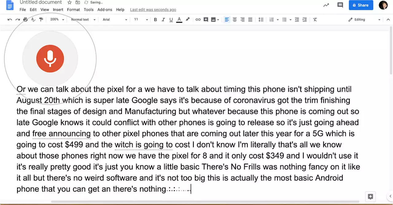 Improved voice typing in Google Docs is coming to more browsers