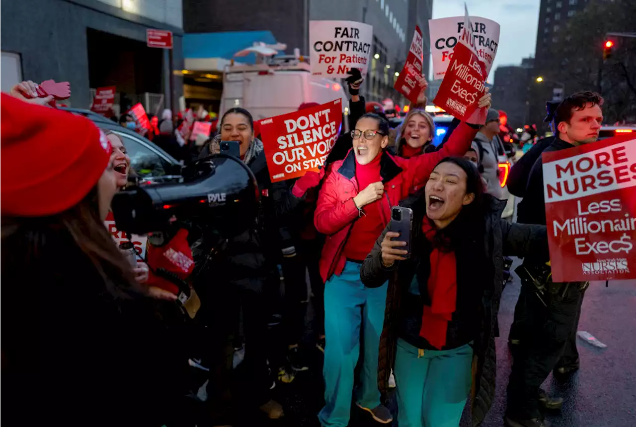 Nurses go on strike at 2 big New York City hospitals