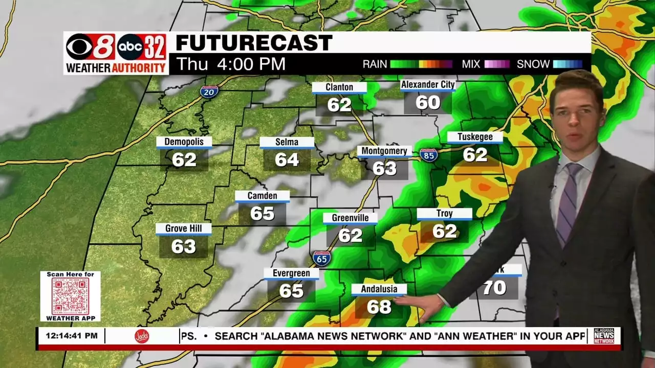 Warm Wednesday, Severe Storms Possible Thursday - Alabama News