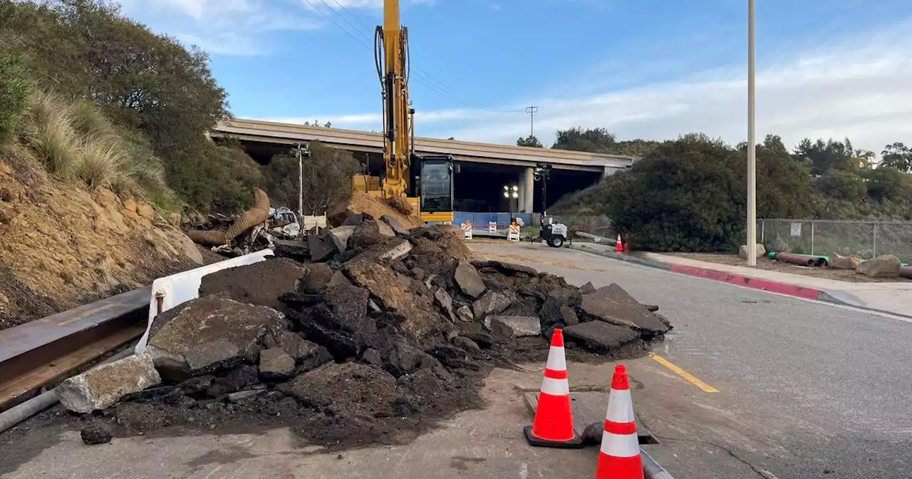 Crews working to repair sinkhole in Chatsworth