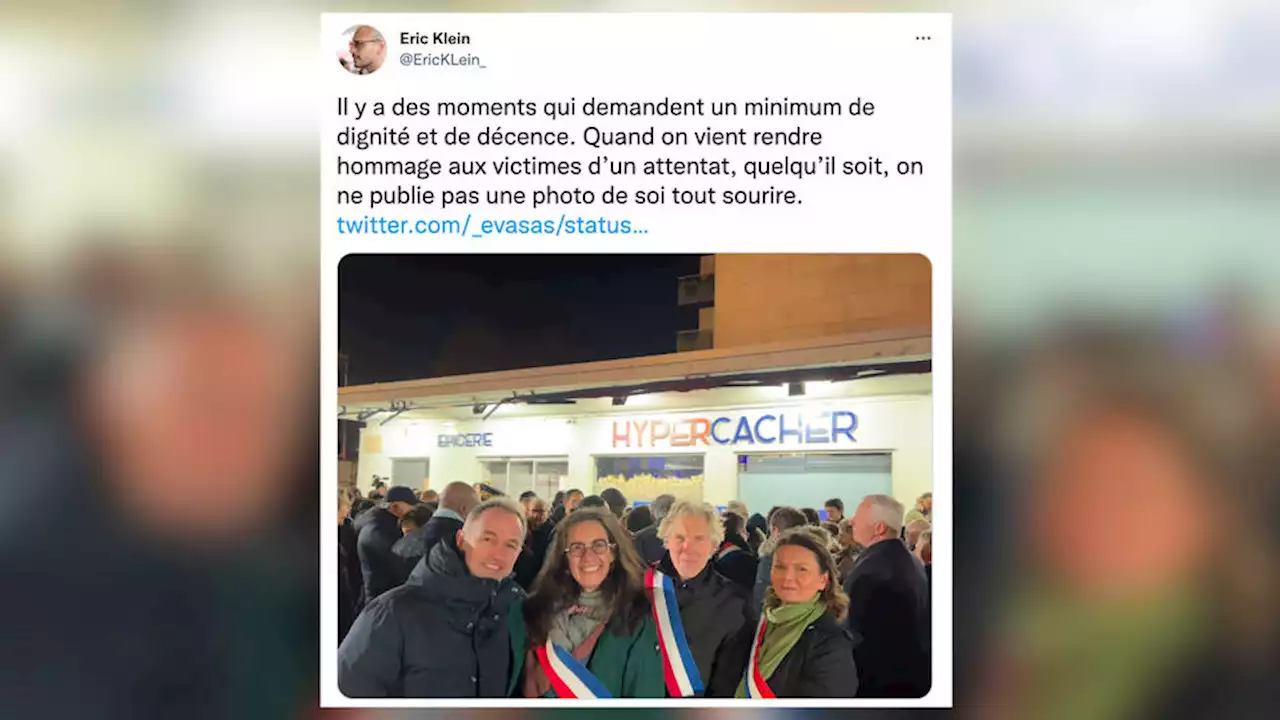 Paris : pris en photo souriant devant l’hypercacher, des élus s’excusent