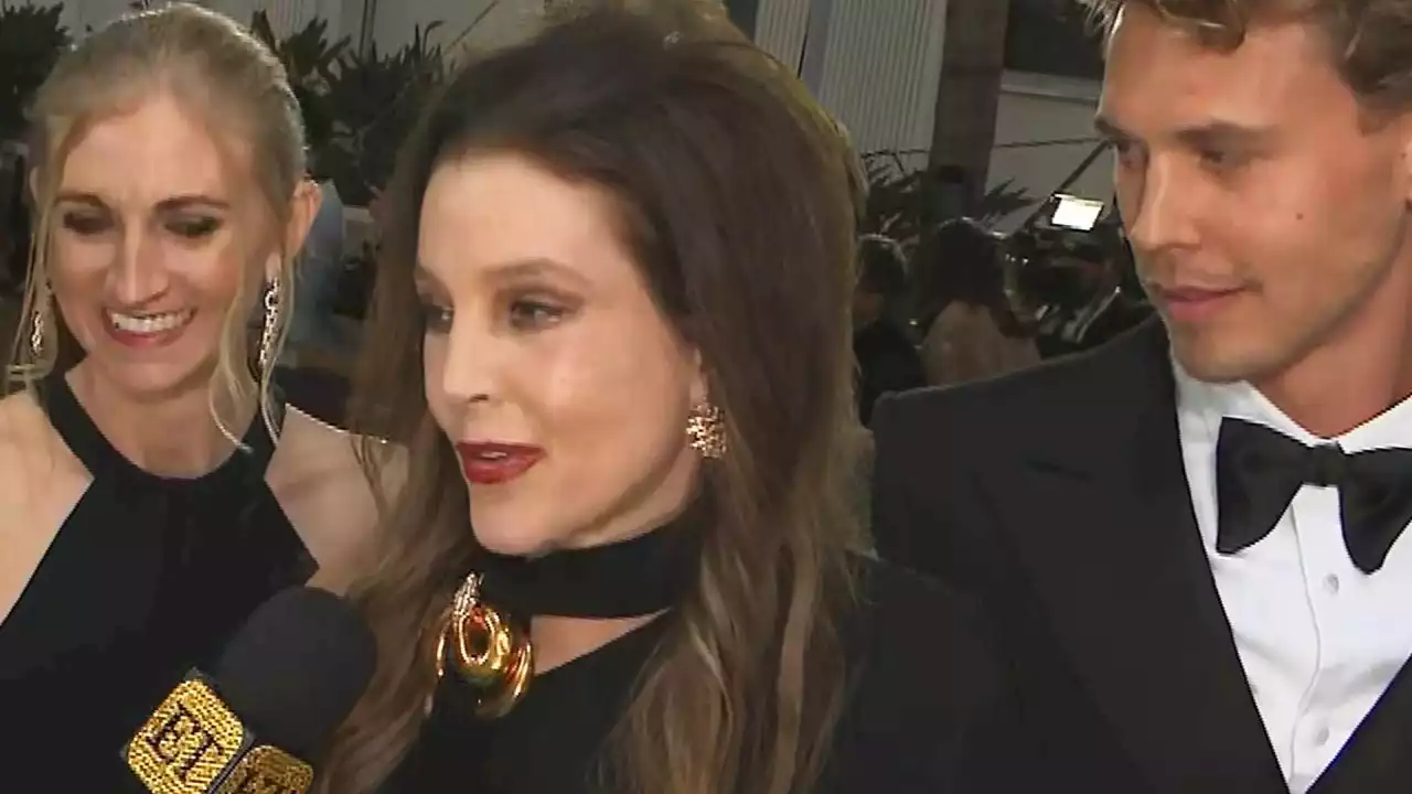 Watch Lisa Marie Presley Crash Austin Butler's Golden Globes Interview