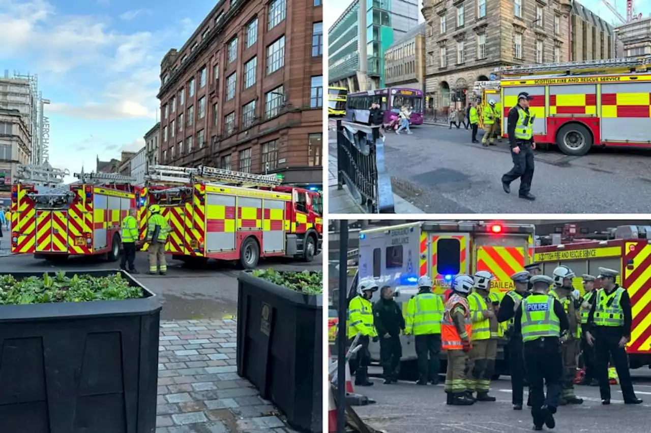 Emergency services race to attend the scene of road crash in Glasgow