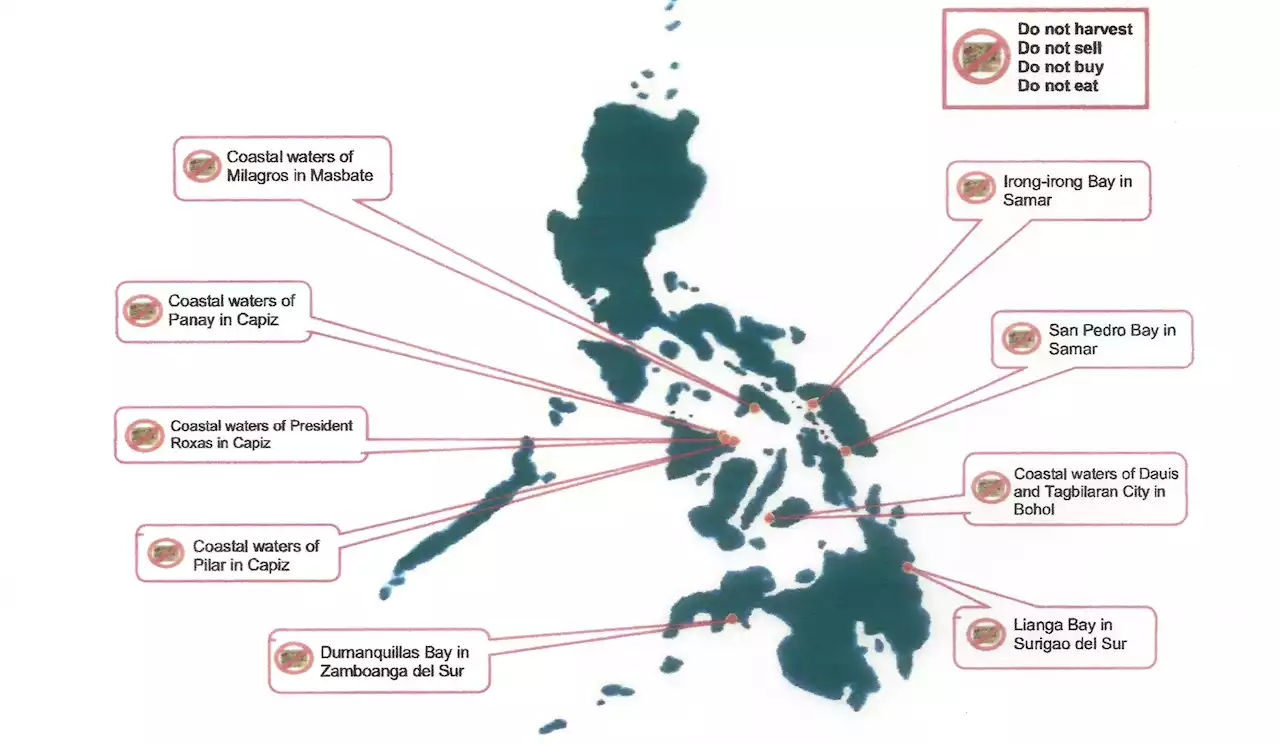 BFAR: 10 coastal areas positive for toxic red tide