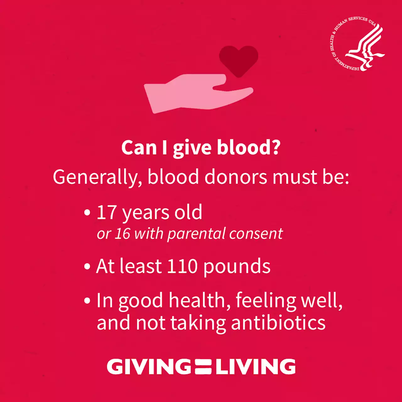 Find Out if You Can Give Blood | Giving=Living