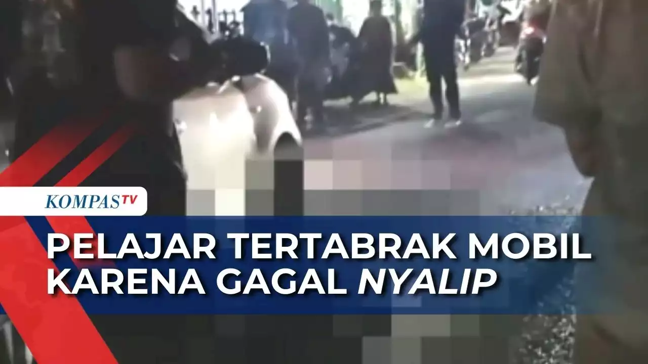 Seorang Pelajar Tertabrak Mobil karena Gagal Nyalip