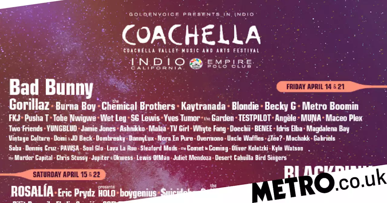 Coachella announces Frank Ocean, Bad Bunny, and Blackpink as headliners