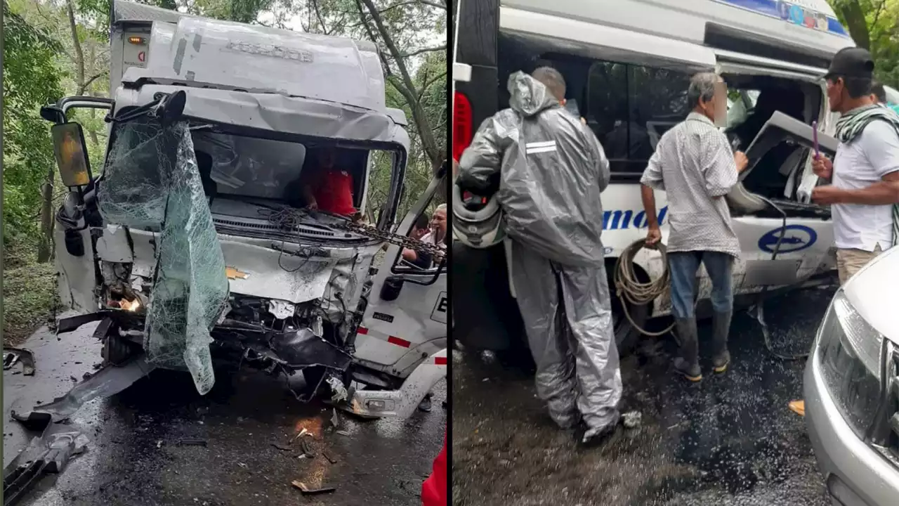 [VIDEO] Accidente en Huila: nueve muertos en choque entre un camión y un bus