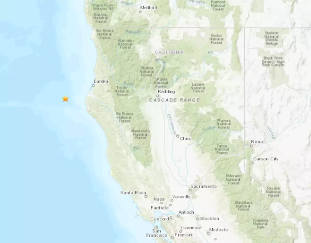 Preliminary 3.9 Magnitude Earthquake Strikes Off Northern California Coast