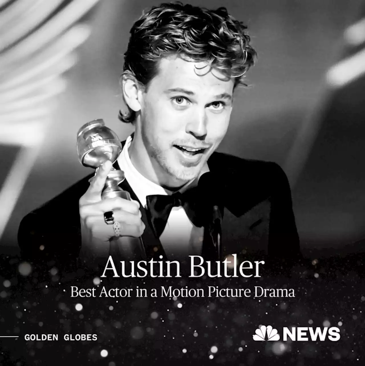 Austin Butler continues to embody 'Elvis' when accepting award