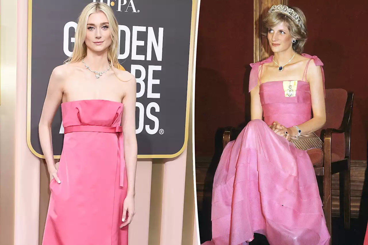 The ‘Crown’ star Elizabeth Debicki channels Princess Diana at Golden Globes 2023