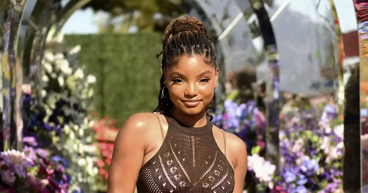 Halle Bailey's Bubblegum-Pink Bikini Is Held Together by Delicate Chains