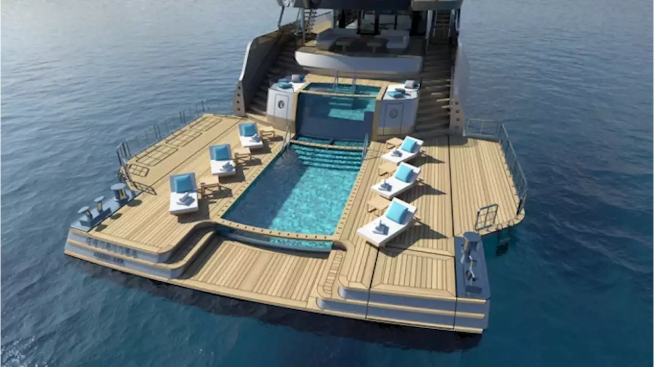 This Epic 277-Foot Superyacht Concept Comes With a Giant Infinity Jacuzzi Overlooking the Pool