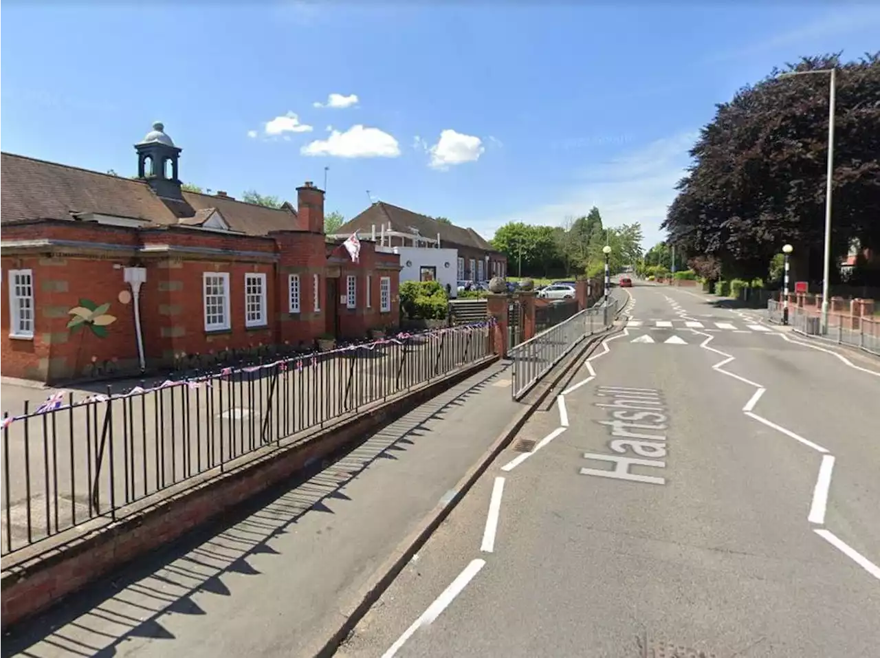 Pensioner rescued after car crashes onto its side outside Telford primary school