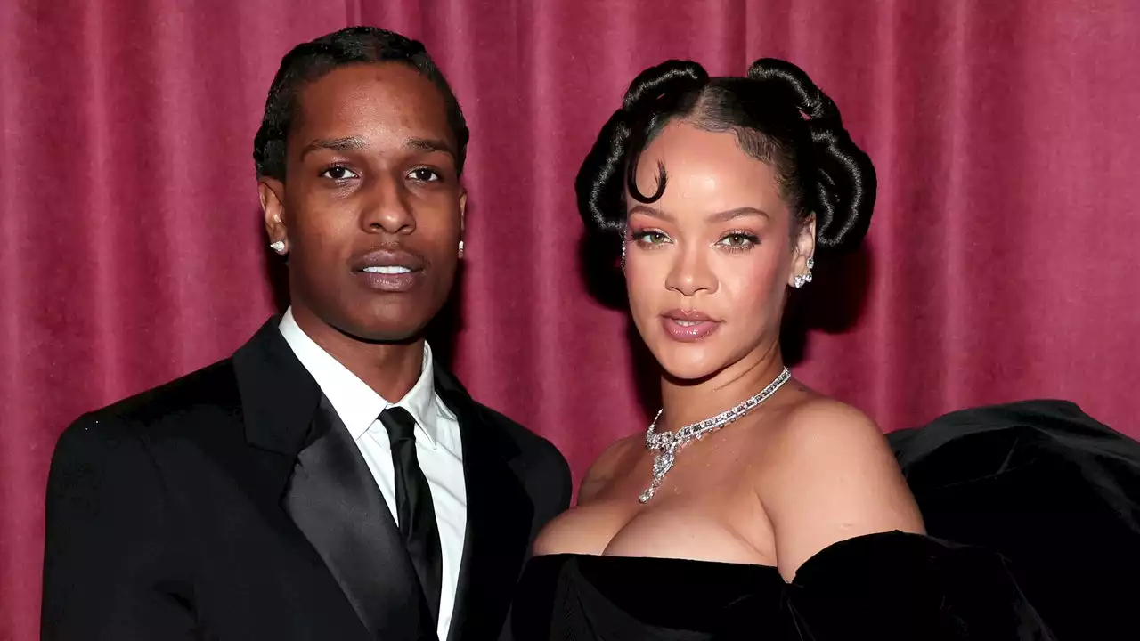 Rihanna and A$AP Rocky Arrived Fashionably Late at the Golden Globes