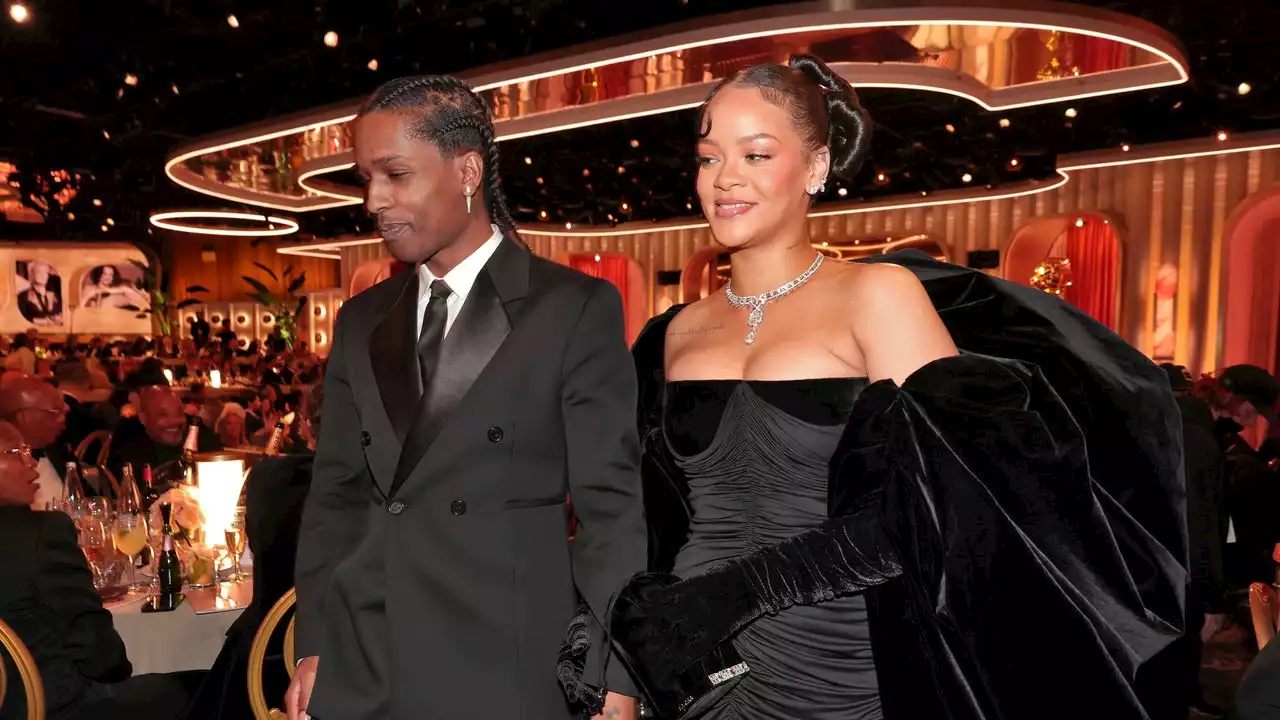 Rihanna Makes Her Golden Globes Debut with Boyfriend A$AP Rocky