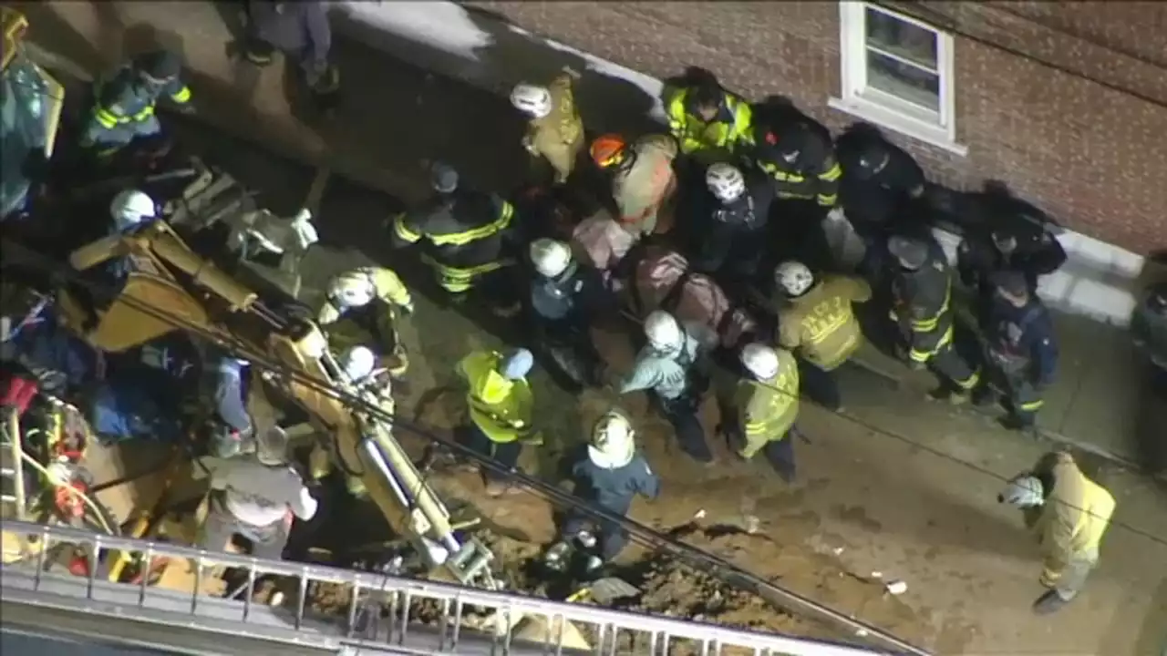 Man rescued after being trapped in trench collapse for more than 8 hours in Allentown