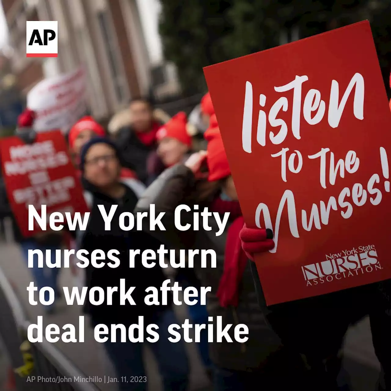 Nurses at 2 NYC hospitals return to work as deal ends strike