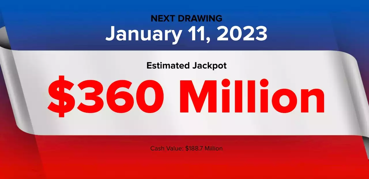 Powerball winning numbers for Wednesday, Jan. 11, 2023; jackpot $360 million