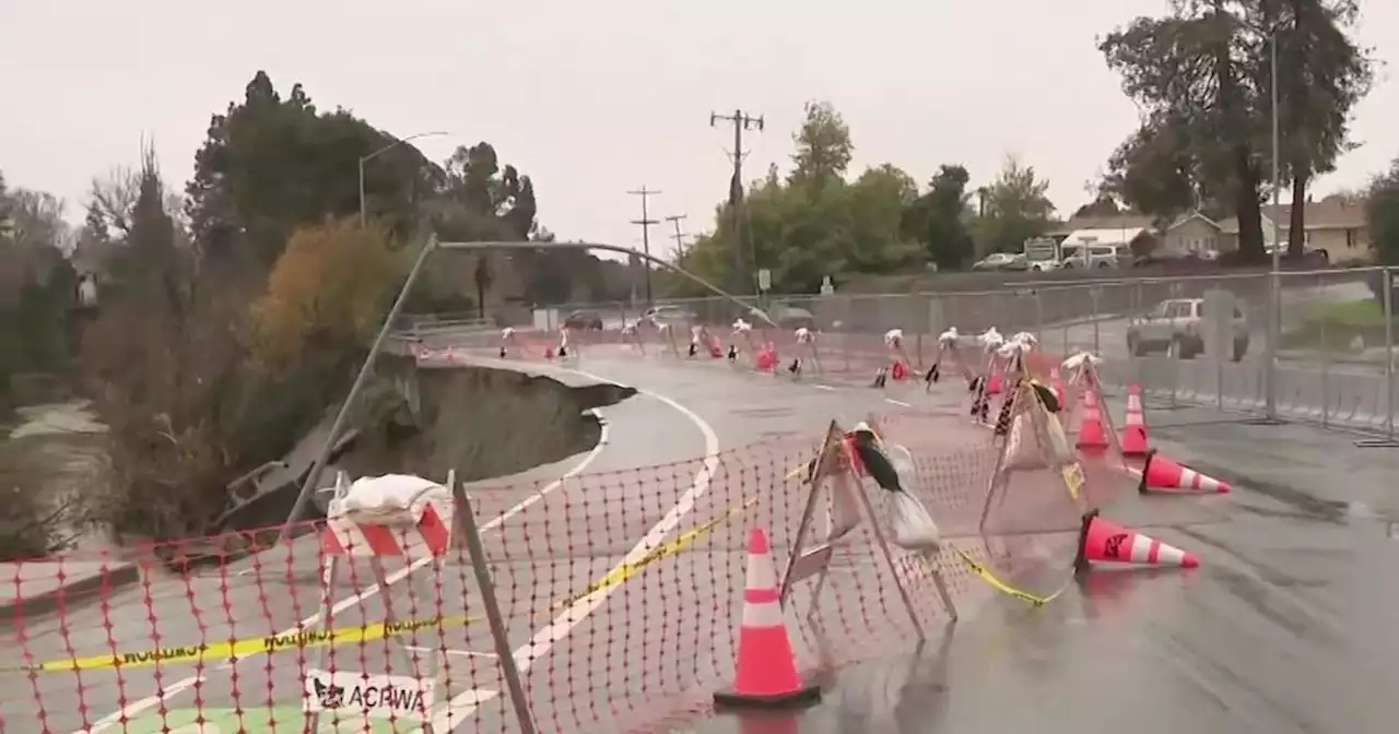 Major Alameda thoroughfare severely damaged in flooding