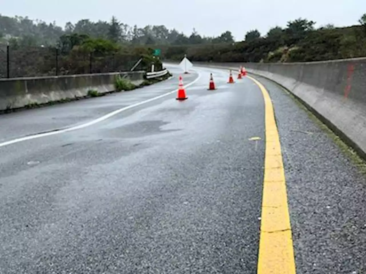 Westbound Highway 92 in San Mateo County Closed Due to Sinkhole Potential