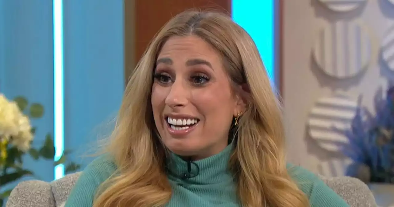 Pregnant Stacey Solomon says she's 'nearly there' with baby during TV appearance