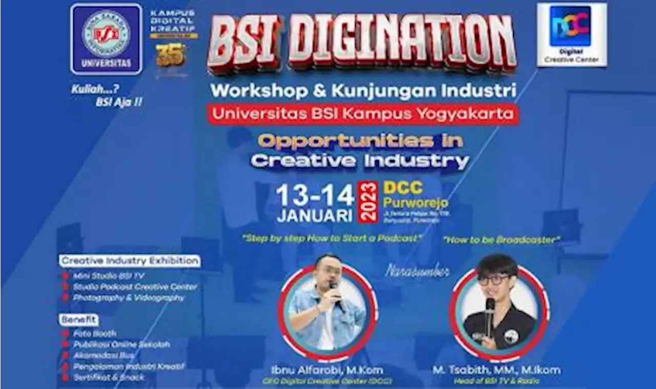 Kembangkan Potensi Digital Kreatif, DCC Gelar Workshop BSI Digination |Republika Online