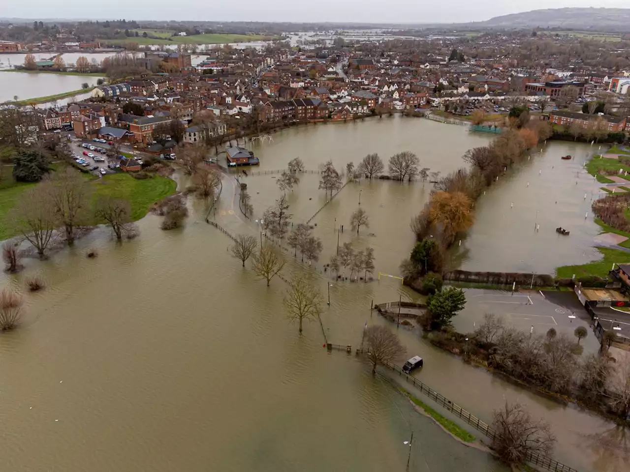 Flood warnings issued as heavy rain and 60 mph wind expected in parts of UK including Shropshire and Wales